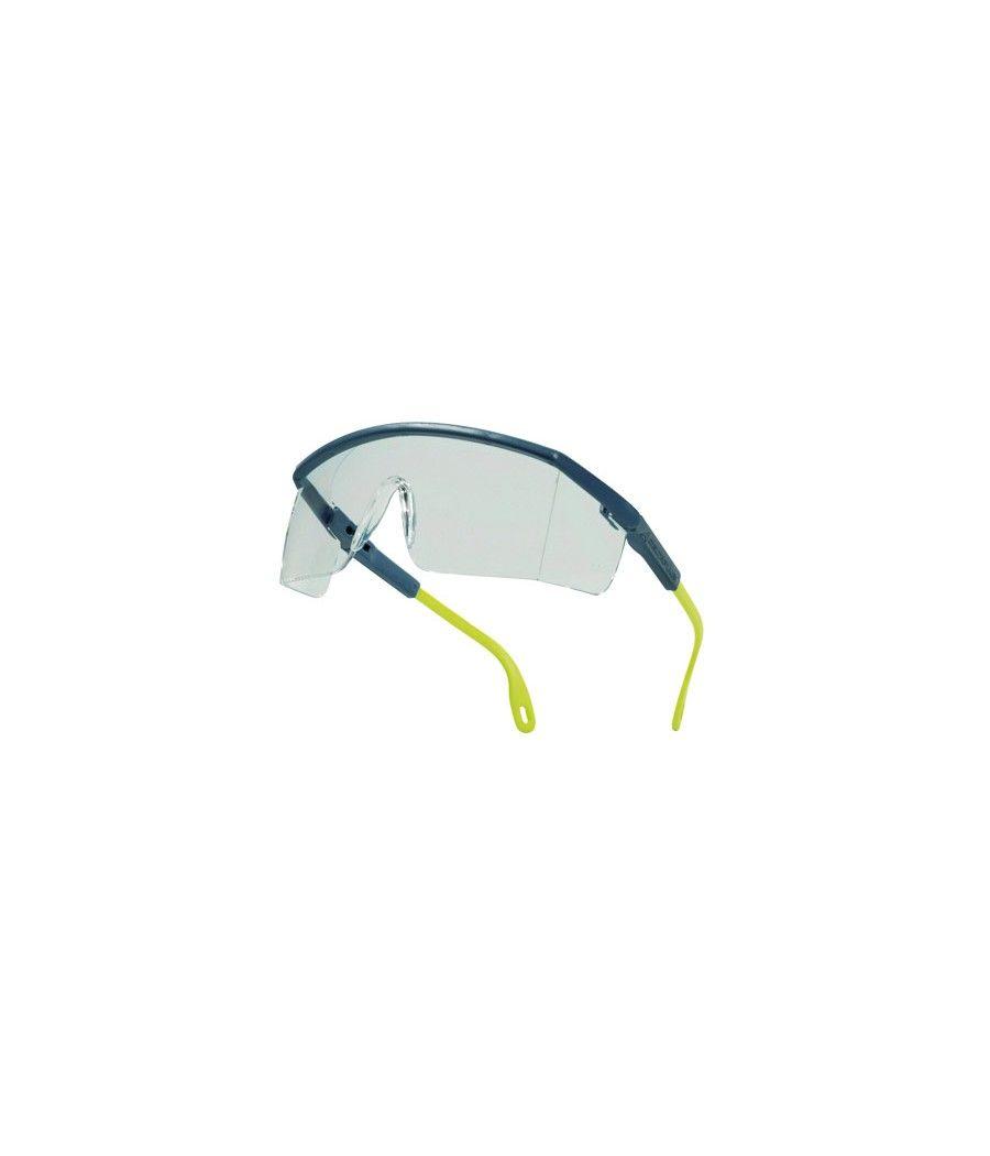 Gafas deltaplus de protección policarbonato monobloque incoloro color gris-amarilla uv400 - Imagen 1