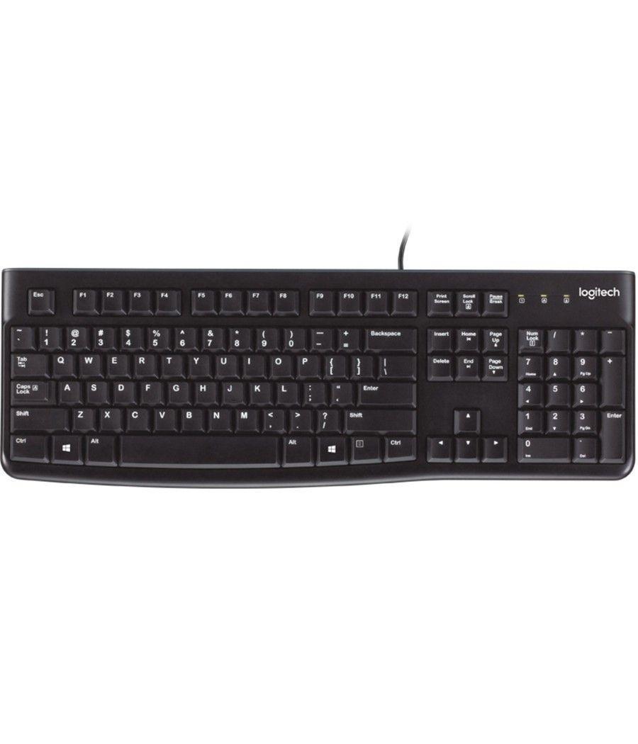 Teclado logitech k120 usb negro frances - Imagen 2