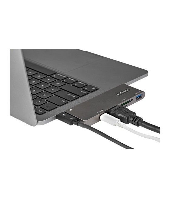 StarTech.com Adaptador Multipuertos USB C para MacBook Pro/Air - Docking Station USB Tipo C a HDMI 4K - con PD de 100W Pass-thro