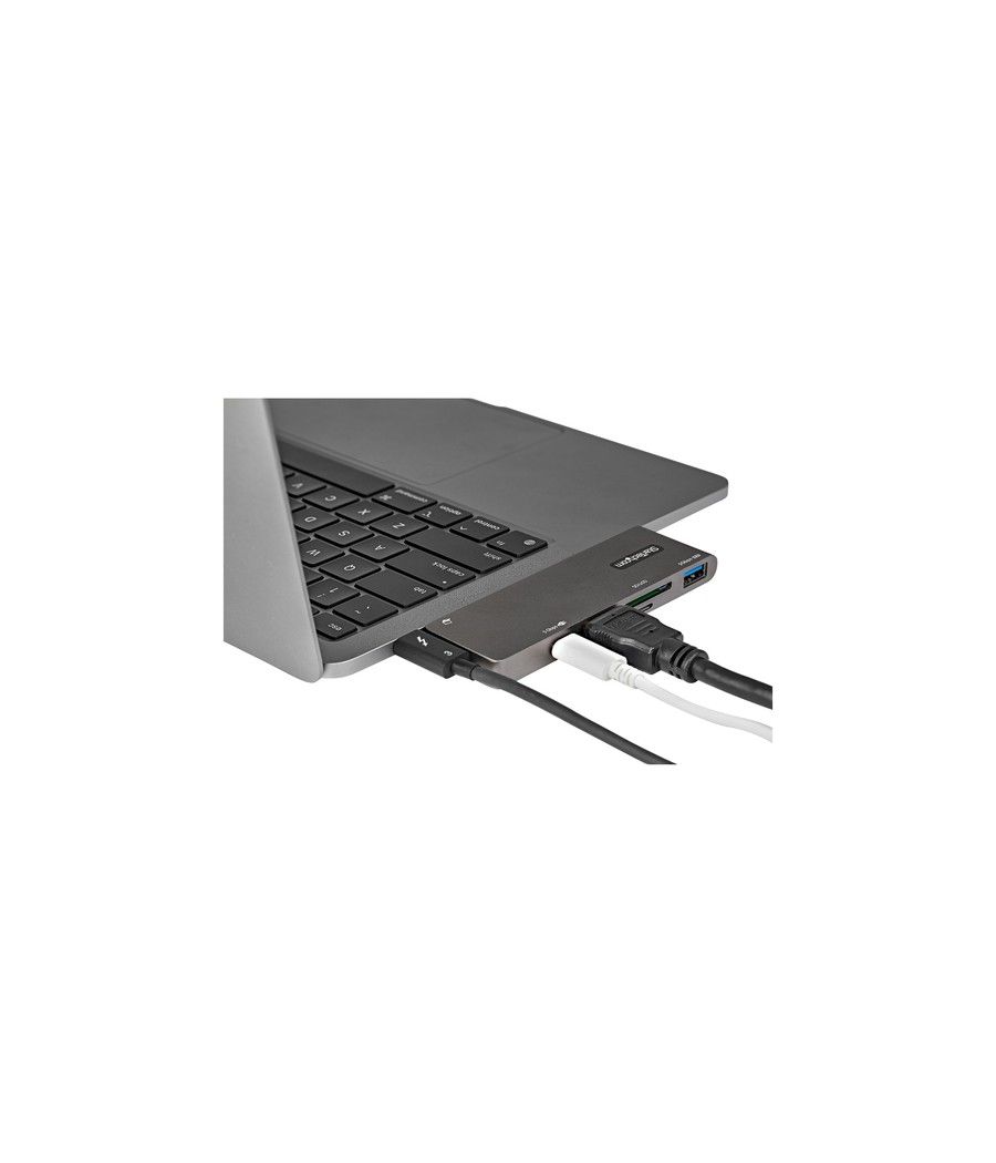 StarTech.com Adaptador Multipuertos USB C para MacBook Pro/Air - Docking Station USB Tipo C a HDMI 4K - con PD de 100W Pass-thro