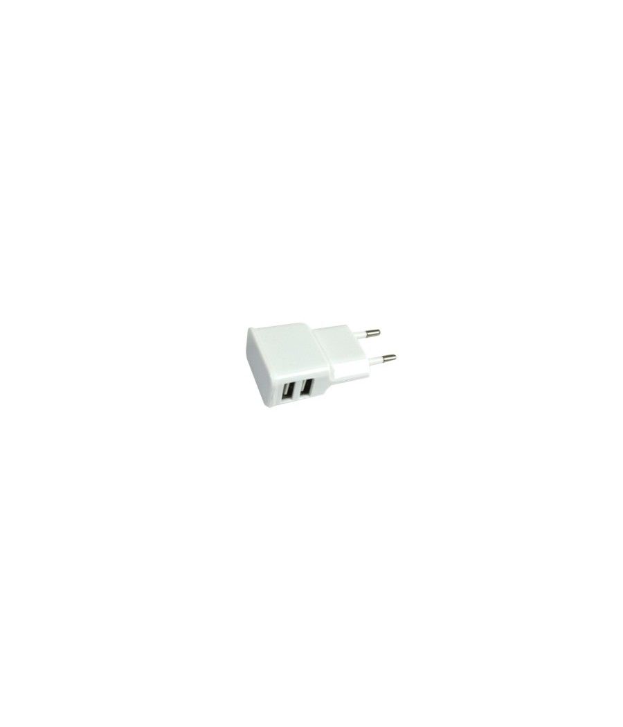 Adaptador cargador de corriente silver ht para ipad y tablet - 2 usb - 10w - 2a - blanco - Imagen 1