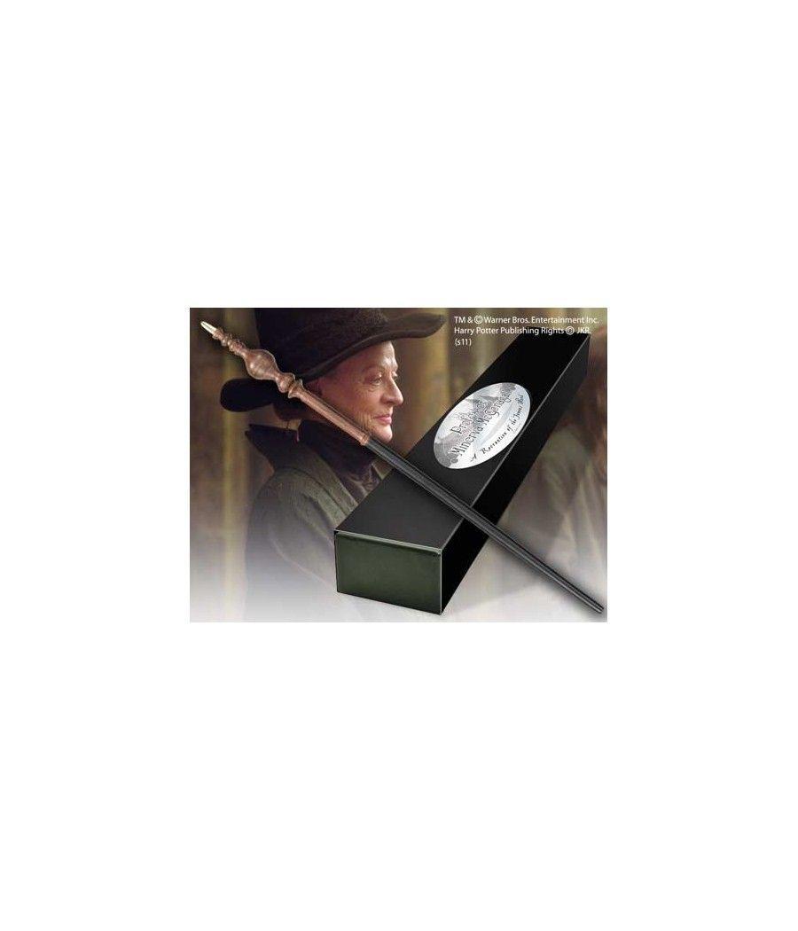 Replica the noble collection harry potter minerva mcgonagall varita con caja y placa de identificacion - Imagen 1