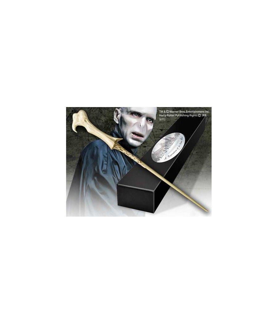 Replica the noble collection harry potter lord voldemort varita con caja y placa de identificacion - Imagen 1