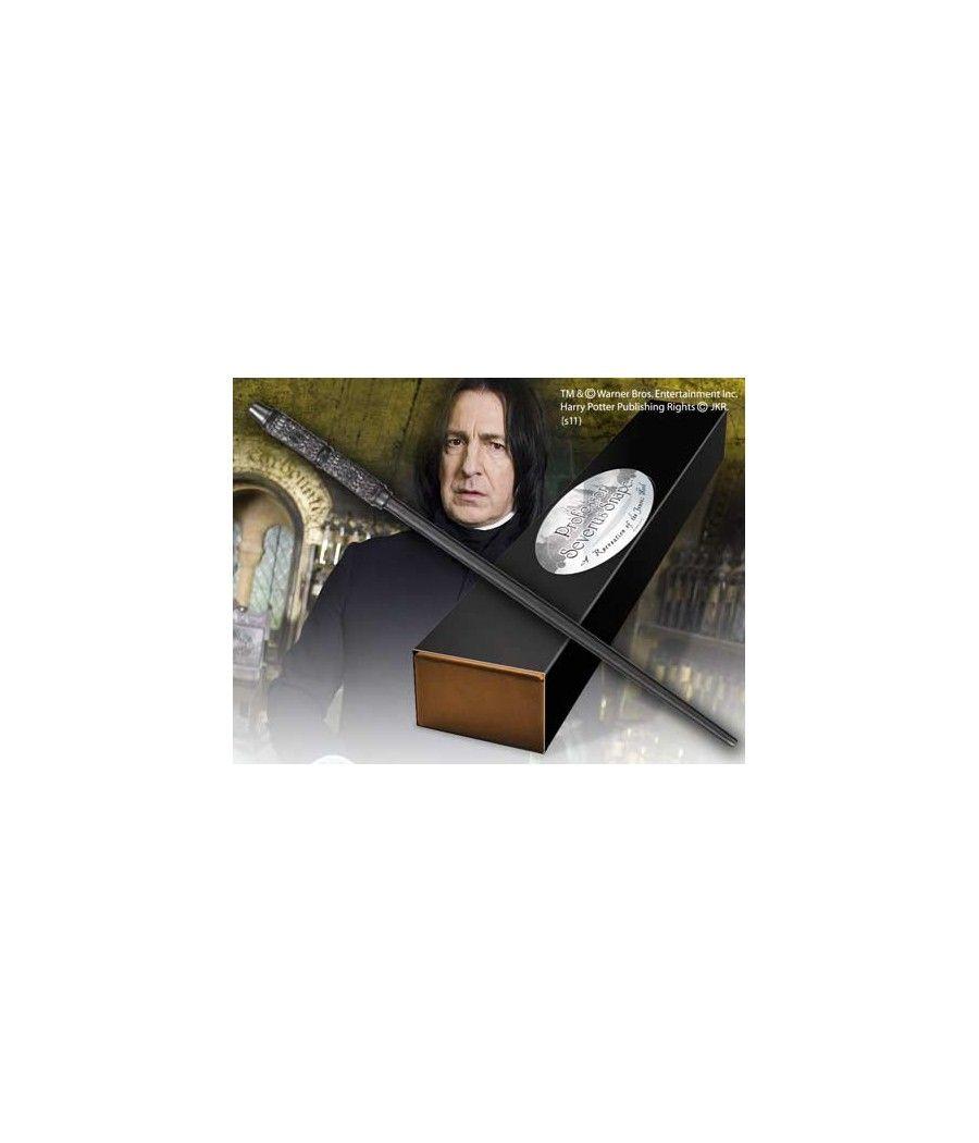 Replica the noble collection harry potter severus snape varita con caja y placa de identificacion - Imagen 1