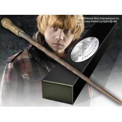 Replica the noble collection harry potter ron weasley varita con caja y placa de identificacion - Imagen 1