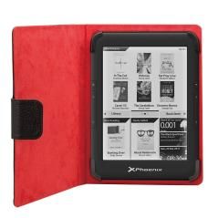 Funda universal phoenix phebookcase6+ para tablet - ebook super fina - slim hasta 6'' negra simil piel - Imagen 1