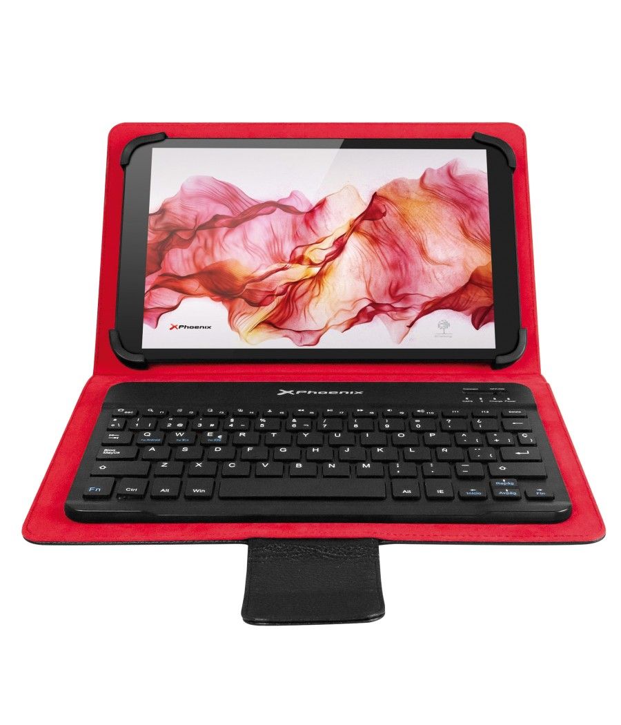 Funda universal + teclado bluetooth phoenix phkeybtcase9 - 10+ para tablet - ipad - ebook 9'' - 10pulgadas - super fina slim - t
