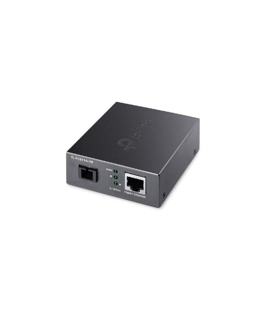 Convertidor de fibra tp-link fc311a-20 single-mode gigabit bidireccional de 1p rj45 10/100/1000 a 1p sc port gigabit cobertura 2