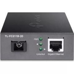 Convertidor de fibra tp-link fc311b-20 single-mode gigabit bidireccional de 1p rj45 10/100/1000 a 1p sc port gigabit cobertura 2