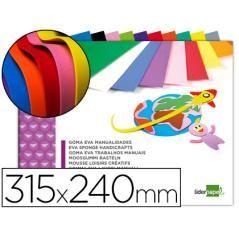 Bloc trabajos manuales liderpapel goma eva 240x315mm 10 hojas colores surtidos - Imagen 1