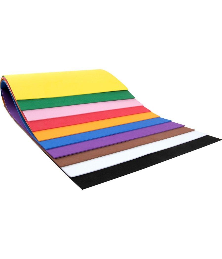 Bloc trabajos manuales liderpapel goma eva 240x315mm 10 hojas colores surtidos - Imagen 5