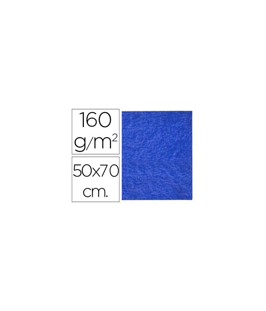 Fieltro liderpapel 50x70cm azul oscuro 160g/m2 pack 10 unidades - Imagen 1