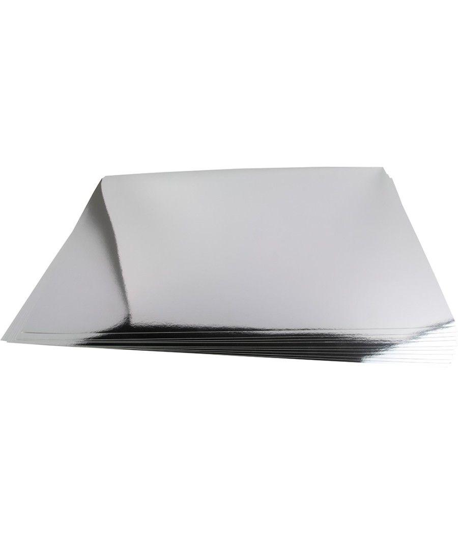 Cartulina liderpapel 50x65 cm 235g/m2 metalizada plata pack 10 unidades - Imagen 3