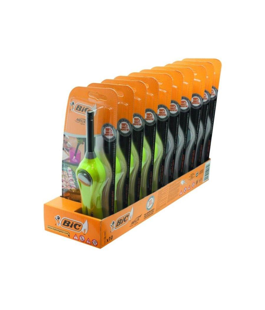 Encendedor bic megalighter multiusos con gancho retráctil pack 10 unidades - Imagen 2