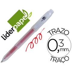 Bolígrafo liderpapel super gel punta 0.5 mm rojo pack 10 unidades - Imagen 1