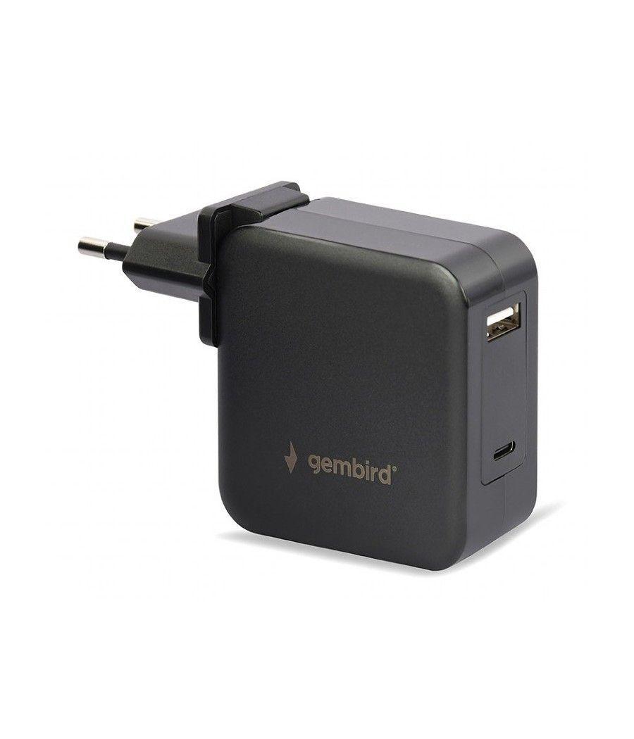 Cargador universal para portatil genbird 60w negro - Imagen 1