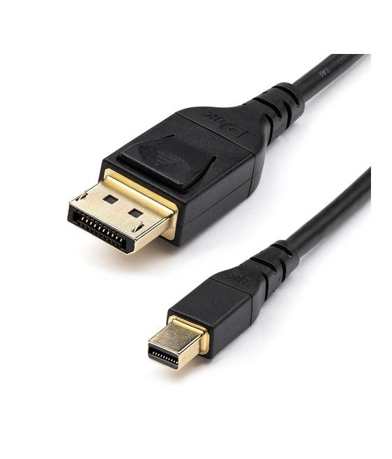 StarTech.com Cable Adaptador de 1m Mini DisplayPort a DisplayPort 1.4 Certificado por VESA - HDR de 8K 60Hz HBR3 - Cable mDP a S
