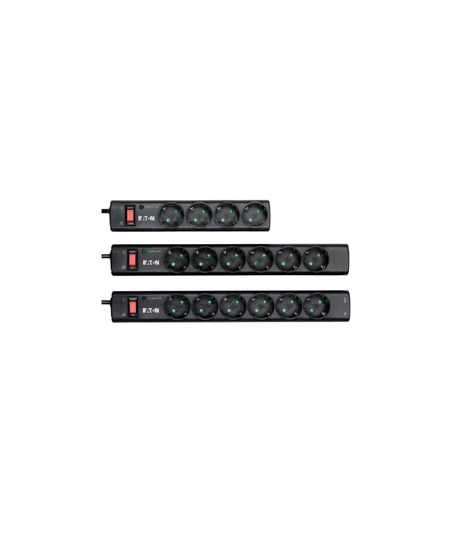 Eaton PS4D limitador de tensión Negro, Blanco 4 salidas AC 220 - 250 V 1 m - Imagen 1