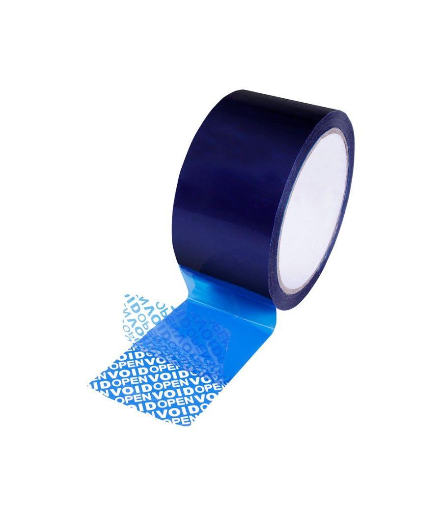 Cinta seguridad q-connect precinto postal azul 35 mt x 33 mm - Imagen 2