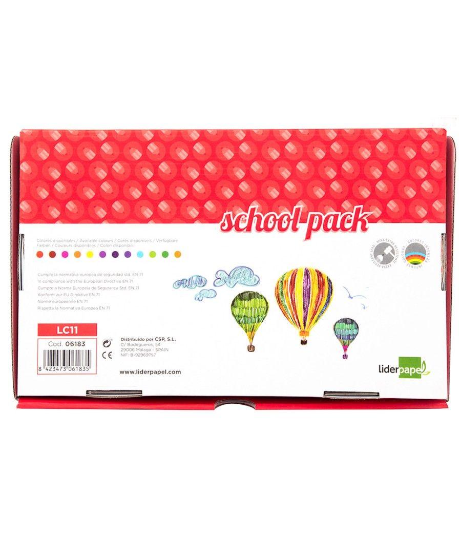 Lápices de colores liderpapel school pack de 144 unidades 12 colores x 12 unidades - Imagen 3