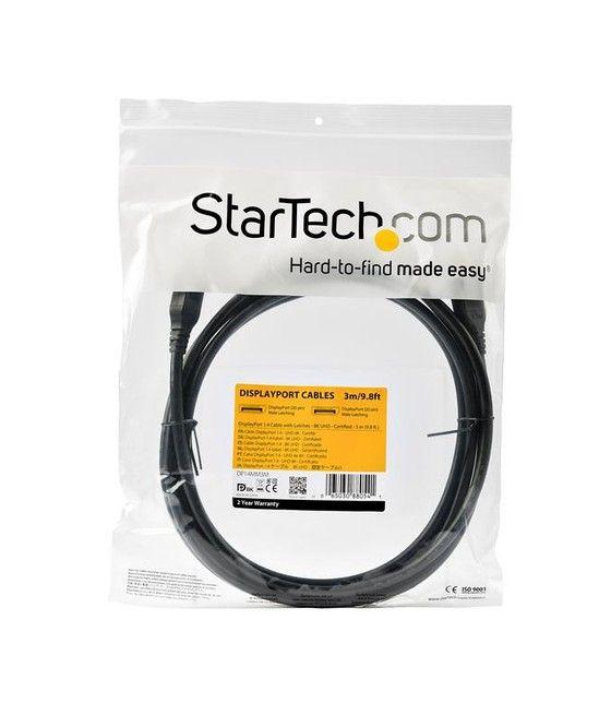 StarTech.com Cable DisplayPort 1.4 de 3m - Certificado VESA - 8K 60Hz - HBR3 - HDR - Cable de Monitor DP a DP - UltraHD 4K 120Hz