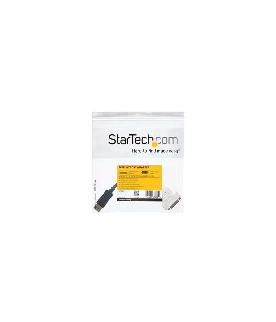 StarTech.com Adaptador Gráfico DisplayPort a DVI - Conversor de Vídeo Externo DP - Hasta 1920x1200 - Pasivo - Imagen 2