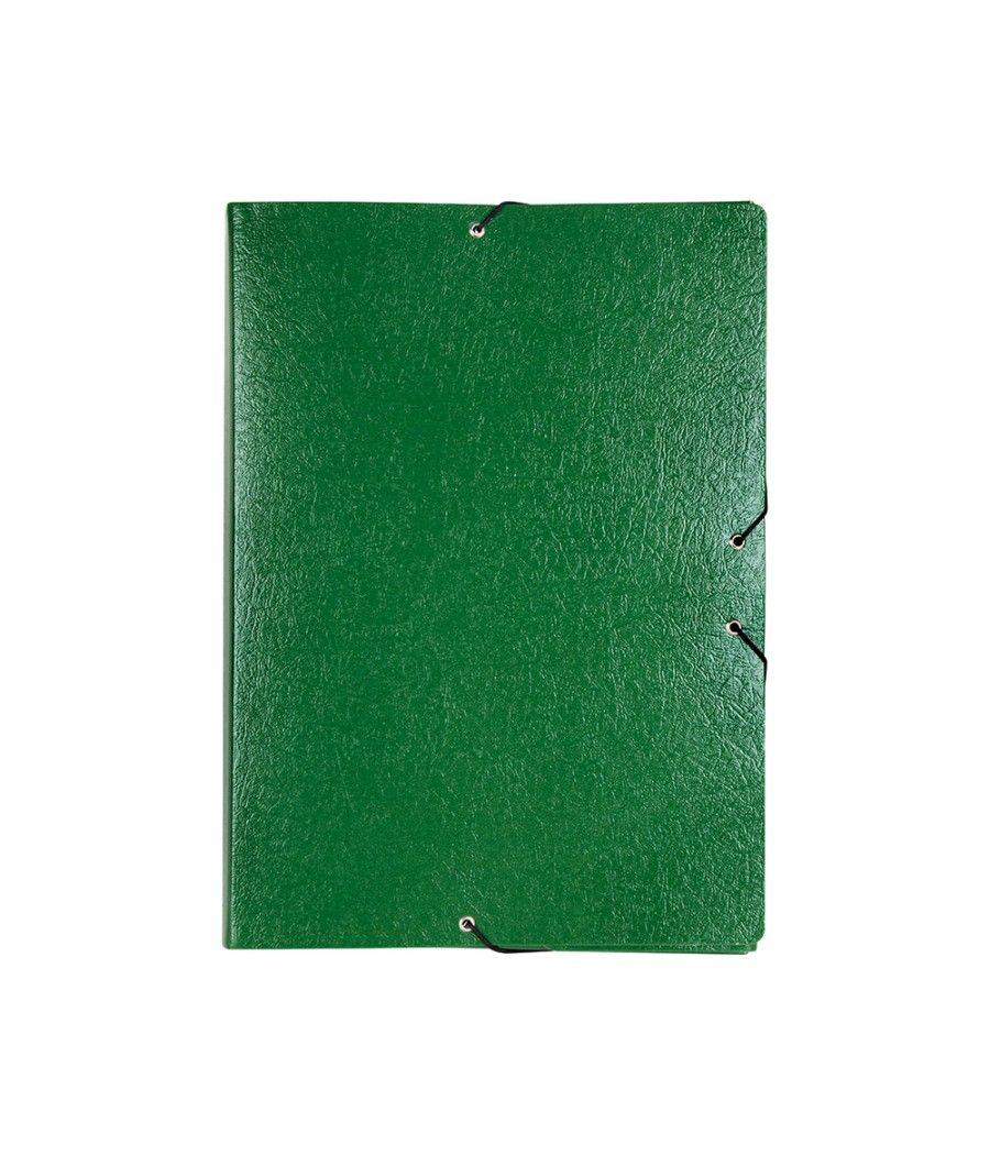 Carpeta proyectos liderpapel folio lomo 90mm cartón gofrado verde - Imagen 2