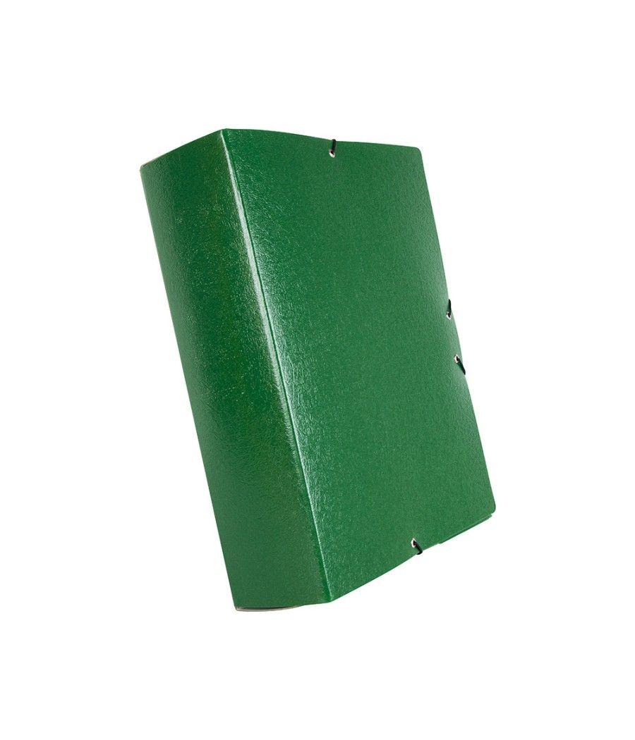 Carpeta proyectos liderpapel folio lomo 90mm cartón gofrado verde - Imagen 4