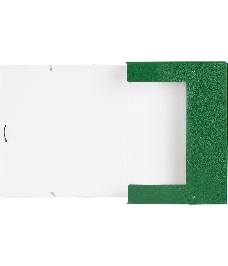 Carpeta proyectos liderpapel folio lomo 90mm cartón gofrado verde - Imagen 5