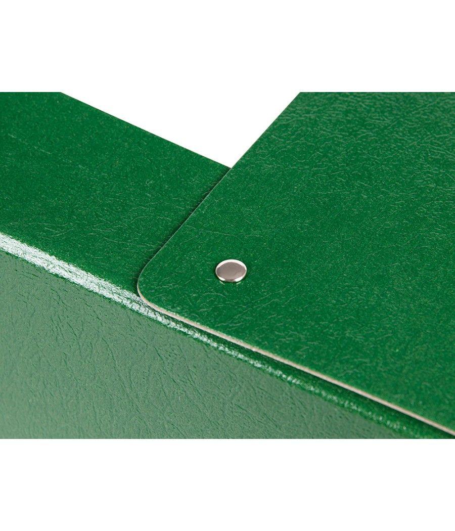 Carpeta proyectos liderpapel folio lomo 90mm cartón gofrado verde - Imagen 7