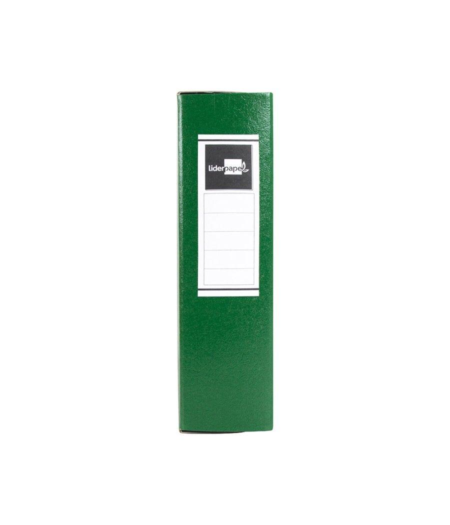 Carpeta proyectos liderpapel folio lomo 90mm cartón gofrado verde - Imagen 8