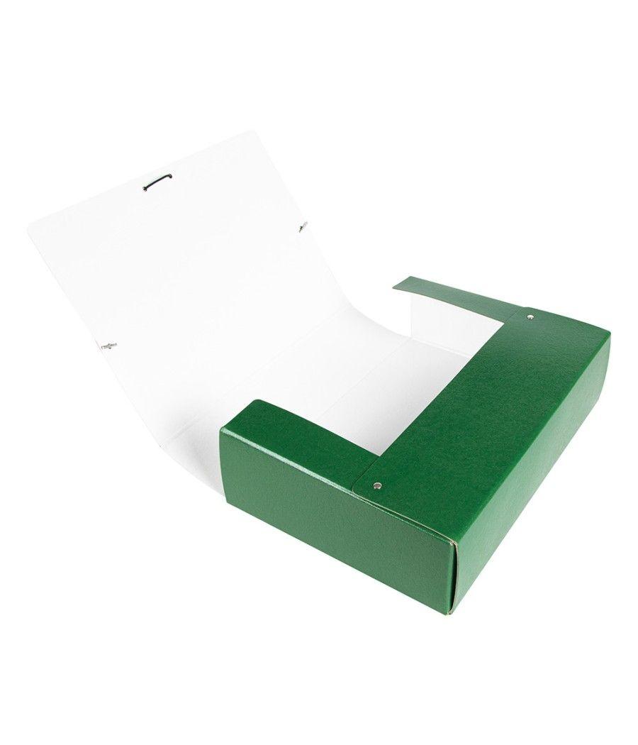 Carpeta proyectos liderpapel folio lomo 90mm cartón gofrado verde - Imagen 9