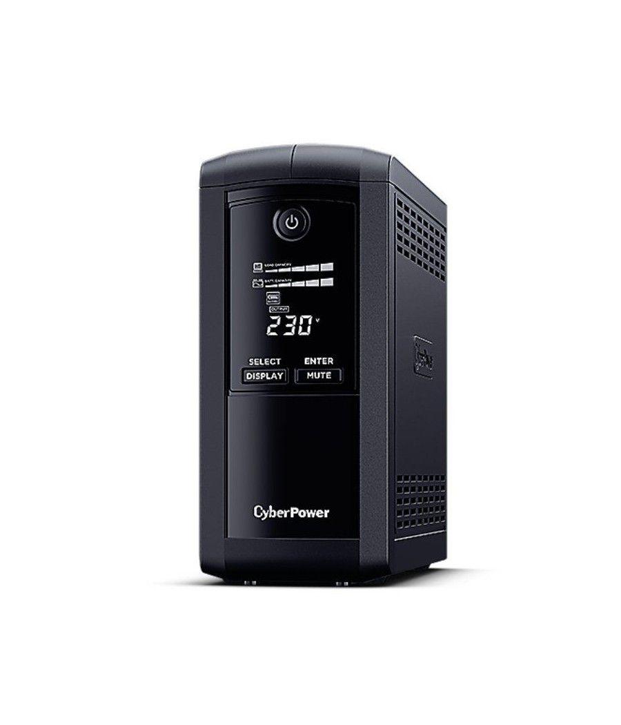 Sai línea interactiva cyberpower vp1000elcd/ 1000va-550w/ 4 salidas/ formato torre - Imagen 1