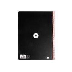 Cuaderno espiral liderpapel a4 antartik tapa dura 80h 100gr cuadro 4mm con margen color negro pack 3 unidades - Imagen 7