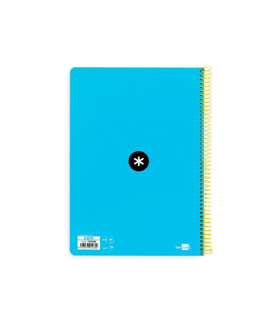 Cuaderno espiral liderpapel a4 antartik tapa dura 80h 100gr cuadro 4mm con margen color azul pack 3 unidades - Imagen 7