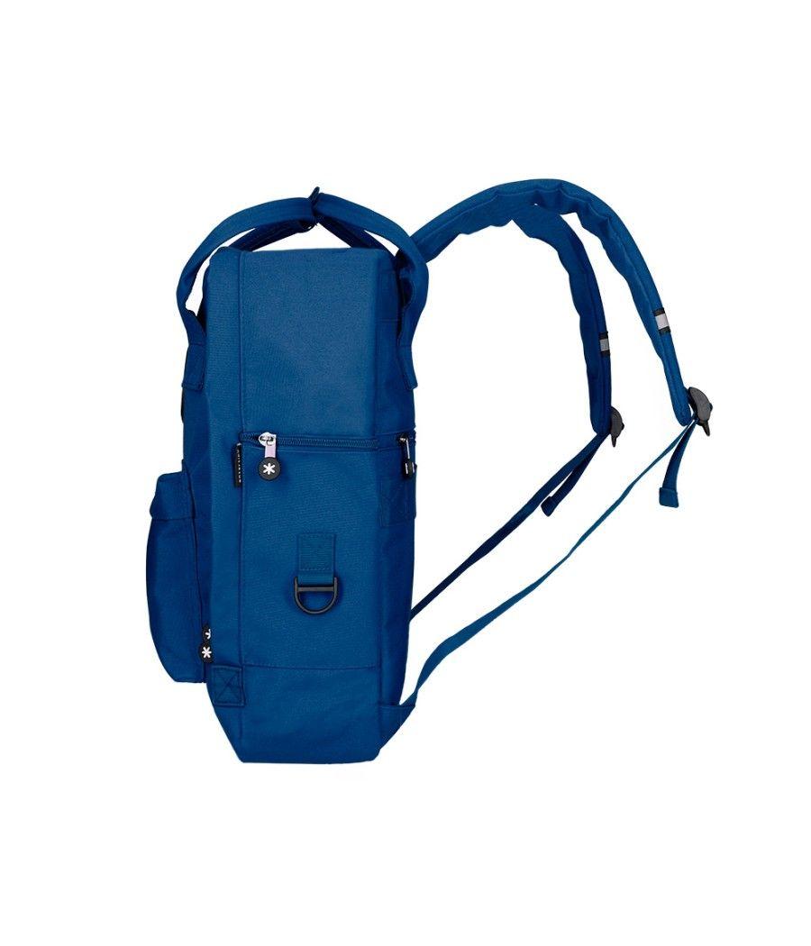 Cartera antartik mochila 2 asas y bolsillos exteriores azul 300x115x390 mm - Imagen 8