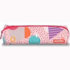 Alpino estuche geometric 1 cremallera 21x6x5cm multicolor
