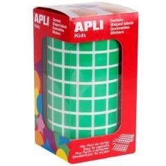 APLI GOMETS CUADRADOS 10MM ROLLO VERDE -ROLLO 6372 UNIDADES- - Imagen 1