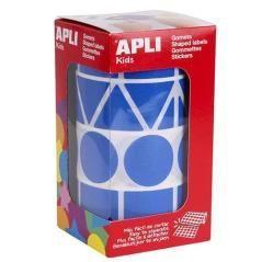 Apli gomets figuras surtidas rollo azul xl