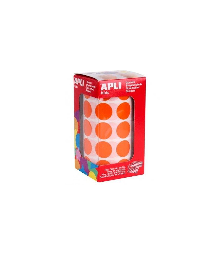 APLI GOMETS REDONDOS 20MM ROLLO NARANJA - Imagen 1