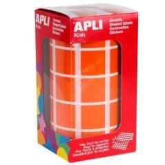 APLI GOMETS CUADRADOS 20MM ROLLO NARANJA -ROLLO 2832 UNIDADES- - Imagen 1