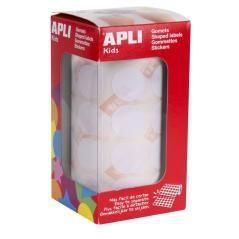 Apli gomets redondos 20mm rollo blancos