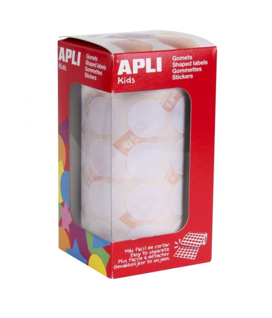 APLI GOMETS REDONDOS 20MM ROLLO BLANCOS - Imagen 1