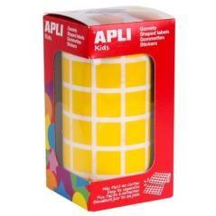 APLI GOMETS TRIANGULARES 15MM ROLLO AMARILLO - Imagen 1