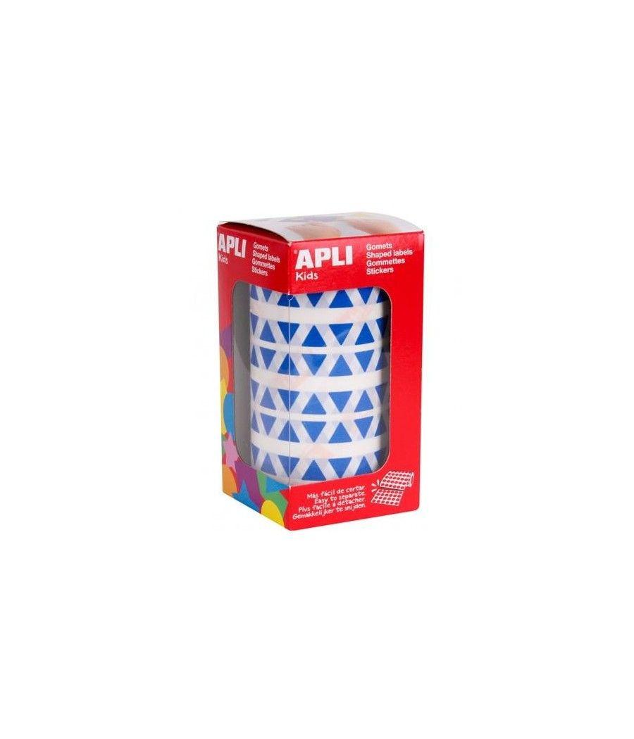 APLI GOMETS TRIANGULARES 10,5MM ROLLO AZUL -ROLLO 6136 UNIDADES- - Imagen 1