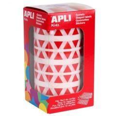 Apli gomets triangulares 10,5mm rollo rojo -rollo 6136 unidades-