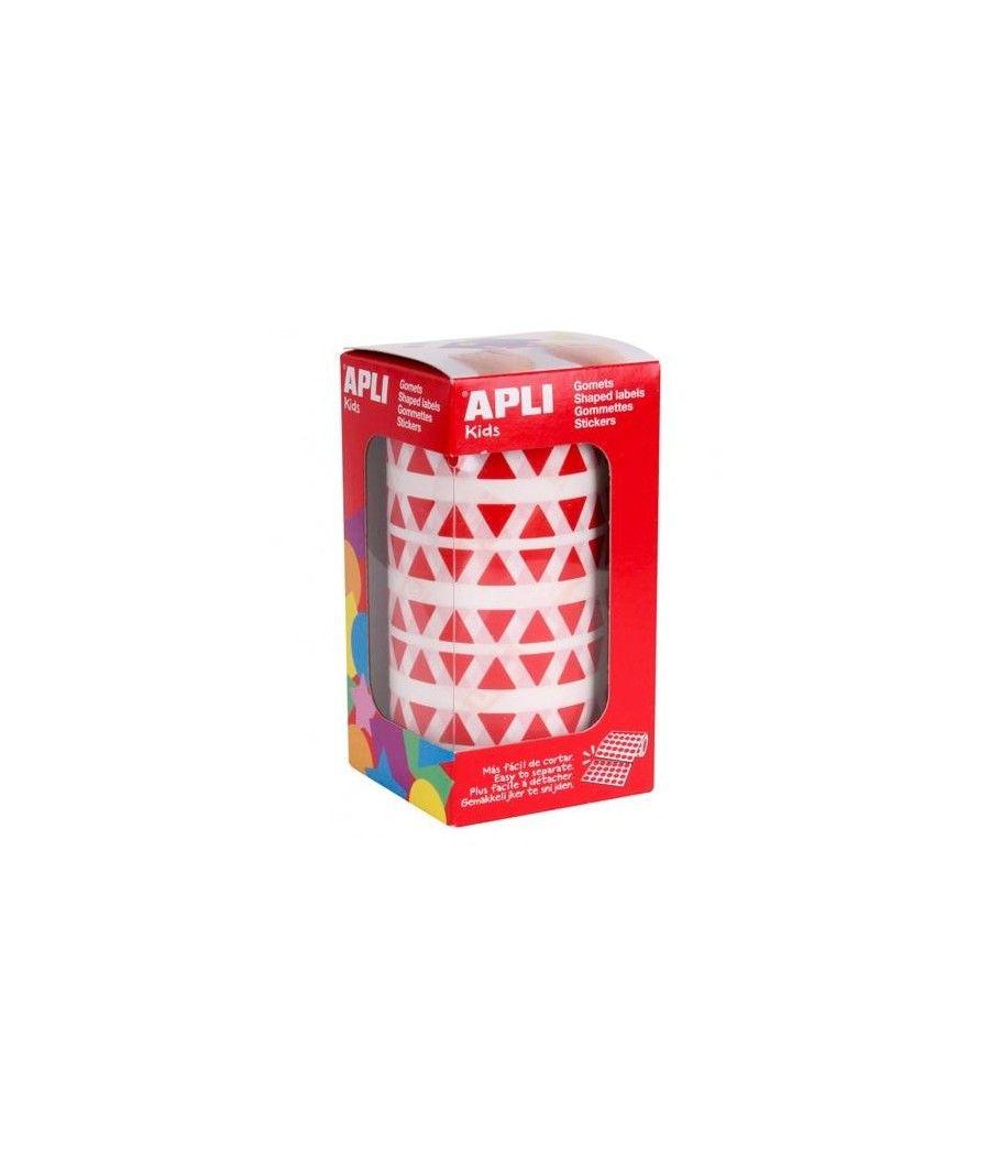 APLI GOMETS TRIANGULARES 10,5MM ROLLO ROJO -ROLLO 6136 UNIDADES- - Imagen 1