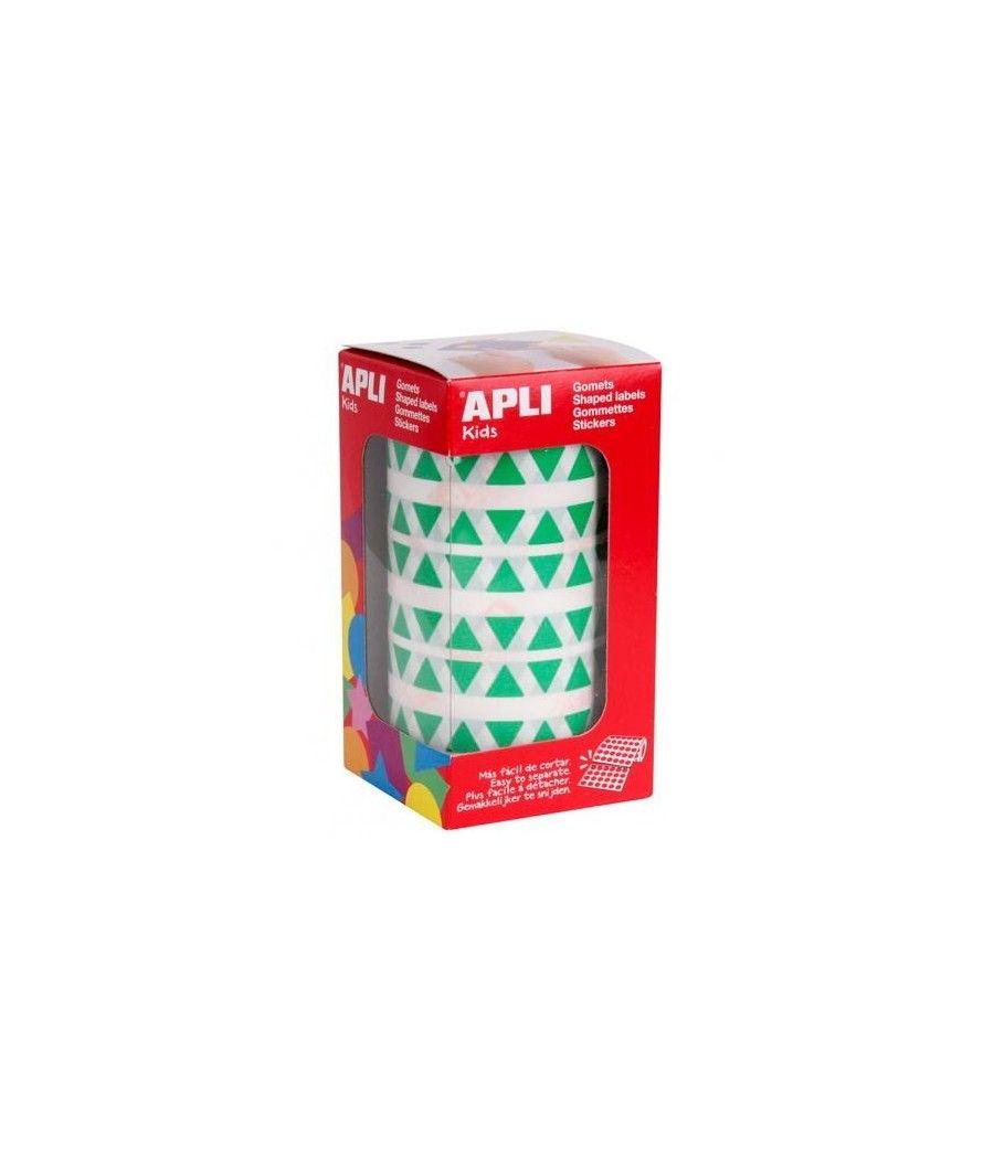 APLI GOMETS TRIANGULARES 10,5MM ROLLO VERDE -ROLLO 6136 UNIDADES- - Imagen 1