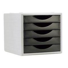 Archivo 2000 módulo archivotec 5 cajones válido para formato din a4, fólio y subcarpeta 340x270x260 mm negro