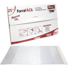 GRAFOPLÁS FORRO LIBROS PVC 120 MICRAS SIN ADHESIVO SOLAPA AJUSTABLE 280X530MM TRANSPARENTE ENVASE DE 25 - Imagen 1